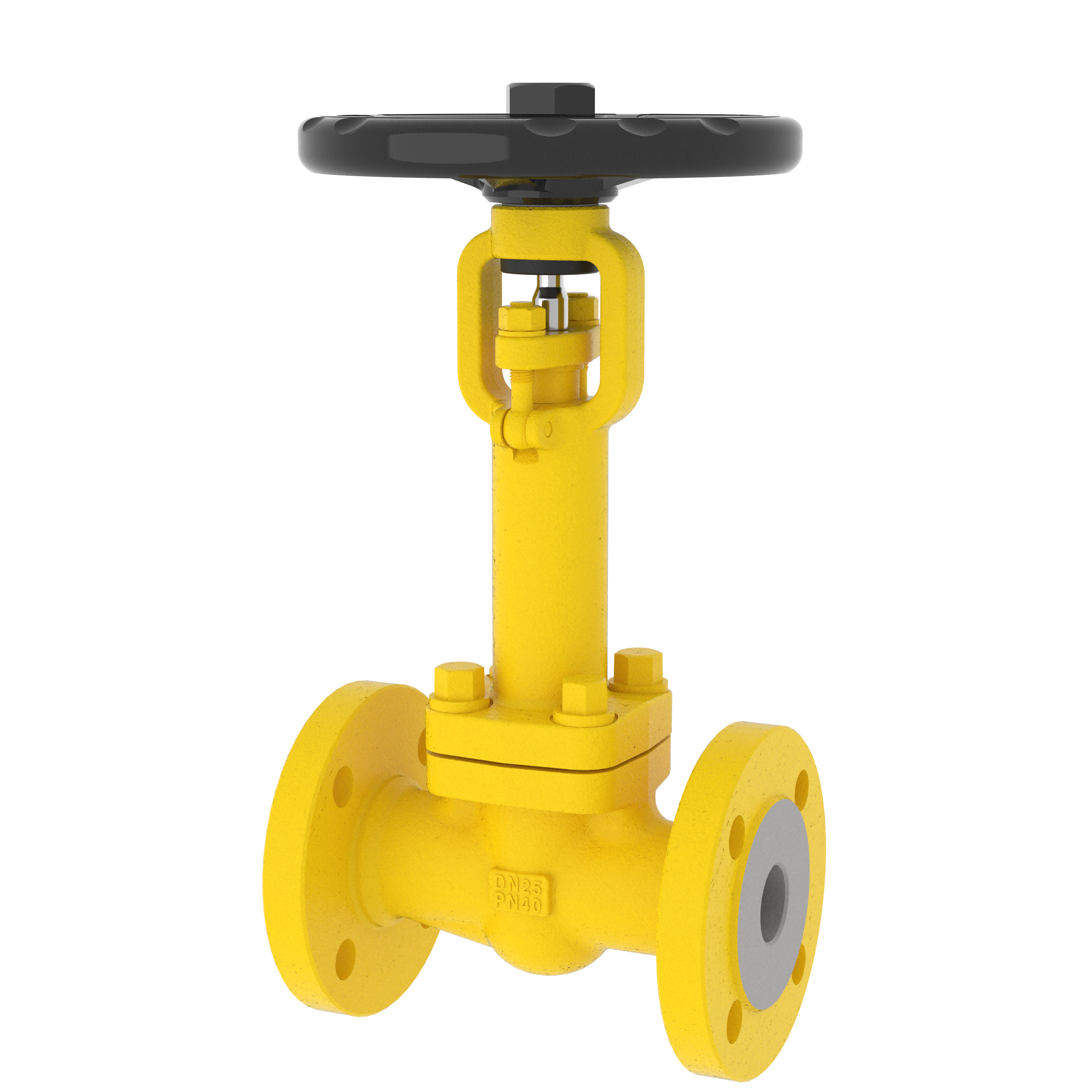 Size: ¼” to 26″. Up to ANSI class 2500.Long Bonnet Bellows Sealed Valves